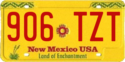 NM license plate 906TZT