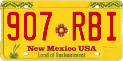 NM license plate 907RBI