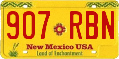 NM license plate 907RBN