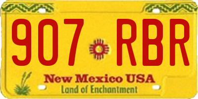 NM license plate 907RBR