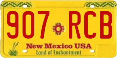 NM license plate 907RCB