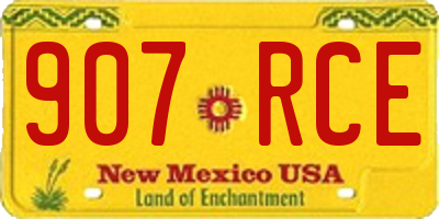 NM license plate 907RCE