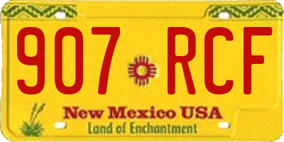 NM license plate 907RCF