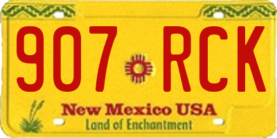 NM license plate 907RCK