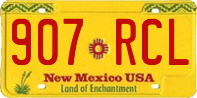 NM license plate 907RCL
