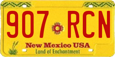 NM license plate 907RCN