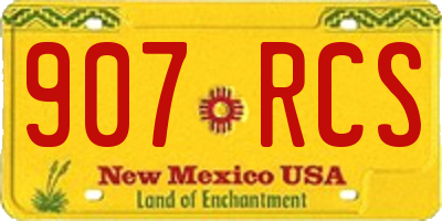 NM license plate 907RCS