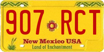 NM license plate 907RCT