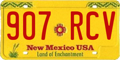 NM license plate 907RCV