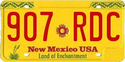 NM license plate 907RDC