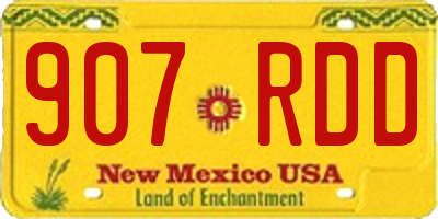 NM license plate 907RDD