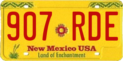 NM license plate 907RDE