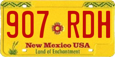 NM license plate 907RDH