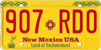 NM license plate 907RDO