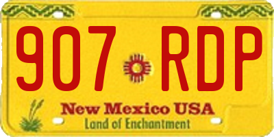NM license plate 907RDP