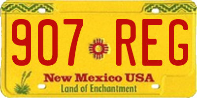 NM license plate 907REG