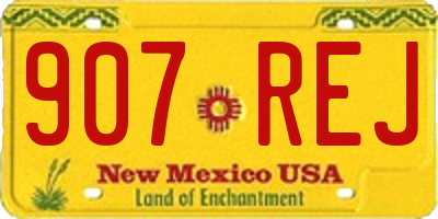 NM license plate 907REJ