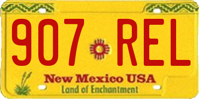 NM license plate 907REL