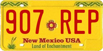 NM license plate 907REP