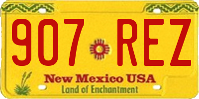 NM license plate 907REZ