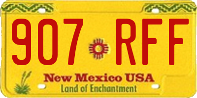 NM license plate 907RFF