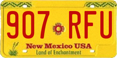 NM license plate 907RFU