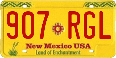 NM license plate 907RGL