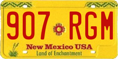 NM license plate 907RGM