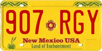 NM license plate 907RGY