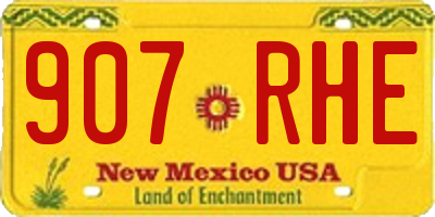 NM license plate 907RHE