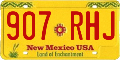 NM license plate 907RHJ