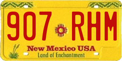 NM license plate 907RHM