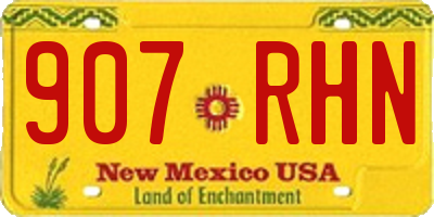 NM license plate 907RHN