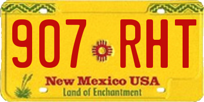 NM license plate 907RHT