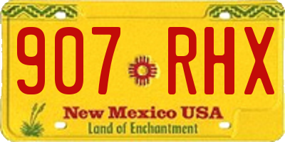NM license plate 907RHX