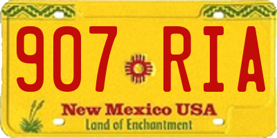 NM license plate 907RIA