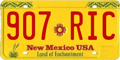 NM license plate 907RIC