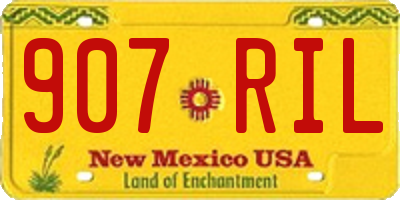 NM license plate 907RIL