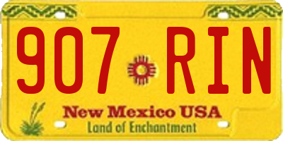 NM license plate 907RIN