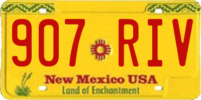 NM license plate 907RIV