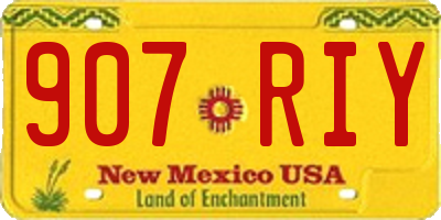 NM license plate 907RIY