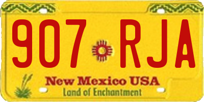 NM license plate 907RJA
