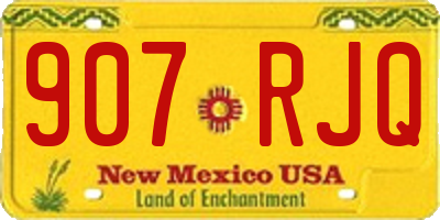 NM license plate 907RJQ