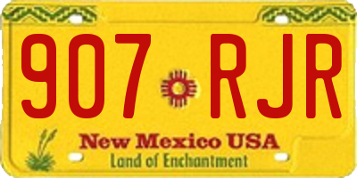 NM license plate 907RJR