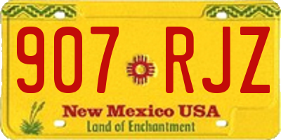 NM license plate 907RJZ