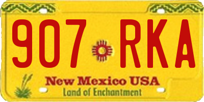 NM license plate 907RKA