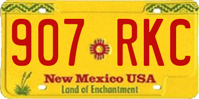 NM license plate 907RKC