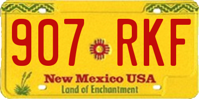 NM license plate 907RKF