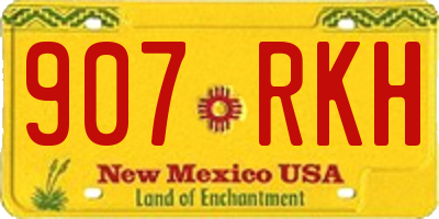 NM license plate 907RKH