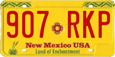 NM license plate 907RKP